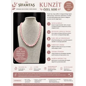 Kunzit Taşı Doğaltaş Kolye