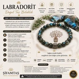 Labradorit Doğal Taş Bileklik