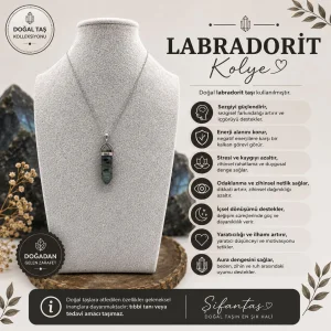 Labradorit Doğal Taş Kolye Ucu