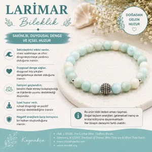 Larimar Doğal Taş Bileklik