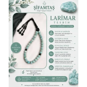Larimar Doğal Taş Tesbih