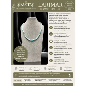Larimar Taşı Doğal Taş Kolye