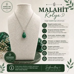 Malahit Doğal Taş Kolye Ucu