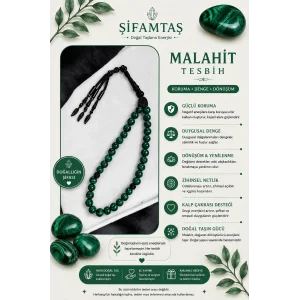 Malahit Doğal Taş Tesbih