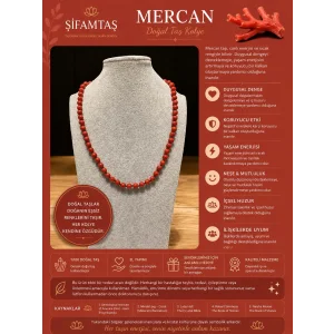 Mercan Taşı Doğal Taş Kolye