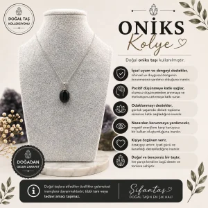 Oniks Doğal Taş Kolye Ucu (3)
