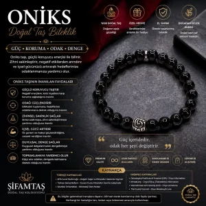 Oniks Doğal Taş Bileklik