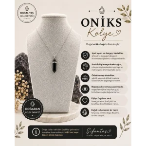 Oniks Doğal Taş Kolye Ucu (1)