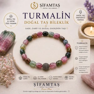 Renkli Turmalin Tımbıl Bileklik