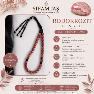 Rodokrozit Doğal Taş Tesbih