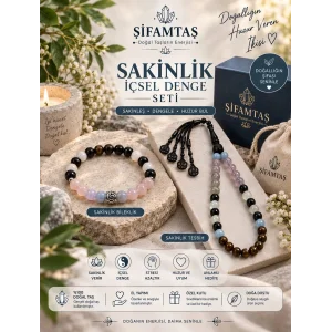 Sakinlik & İçsel Denge Doğal Taş Seti (Bileklik ve Tesbih)