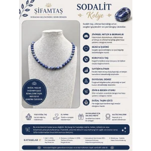 Sodalit Doğal Taş Kolye
