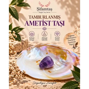 Tamburlanmış Ametist Taşı