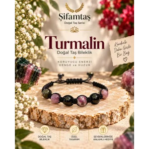 Turmalin Doğal Taş İpli Bileklik