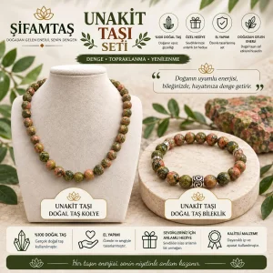 Unakit Doğal Taş Seti (Bileklik ve Kolye)