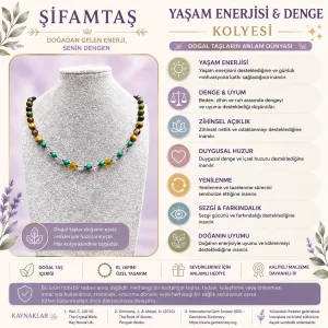 Yaşam Enerjisi & Denge Doğal Taş Kolye
