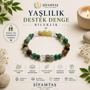 Yaşlılık Huzur & Denge Doğal Taş Bileklik