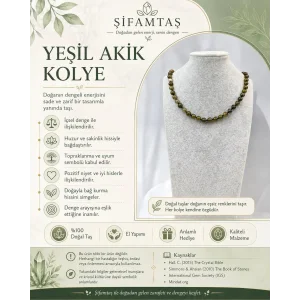 Yeşil Akik Doğal Taş Kolye