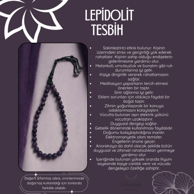 LEPİDOLİT TESBİH