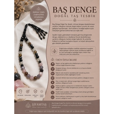 BAŞ DENGE DOĞAL TAŞ  TESBİH