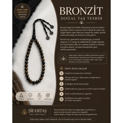 BRONZİT DOĞAL TAŞ TESBİH
