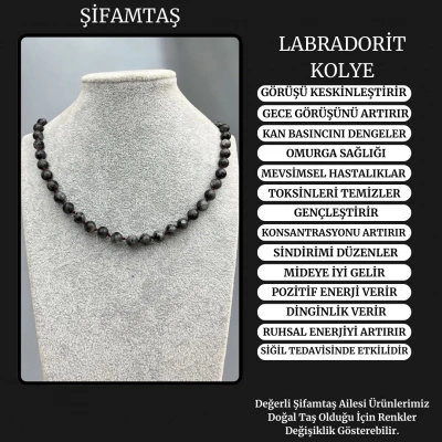 LABRADORİT KOMPLE TAŞ KOLYE