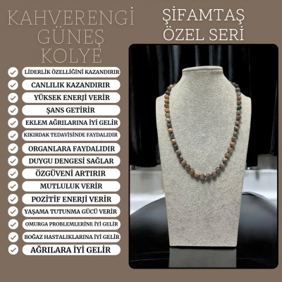 ÖZEL SERİ KAHVERENGİ GÜNEŞ KOLYE