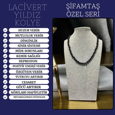 ÖZEL SERİ LACİVERT YILDIZ KOLYE