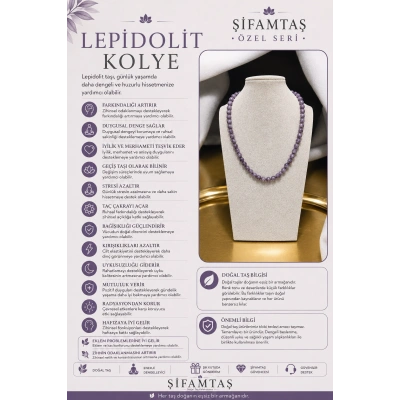 ÖZEL SERİ LEPİDOLİT KOLYE
