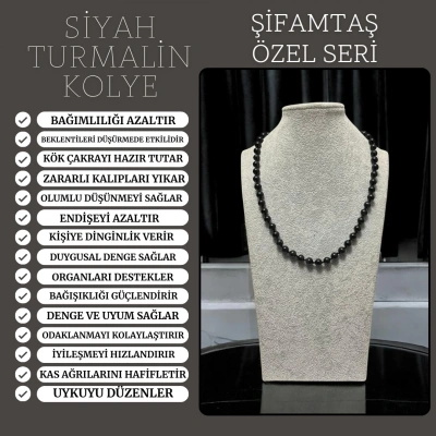 ÖZEL SERİ SİYAH TURMALİN KOLYE