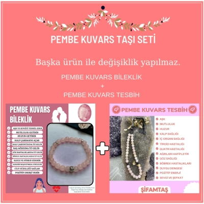 PEMBE KUVARS TAŞI SETİ