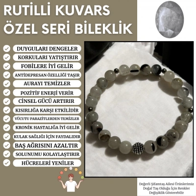 RUTİLLİ KUVARS ÖZEL SERİ BİLEKLİK