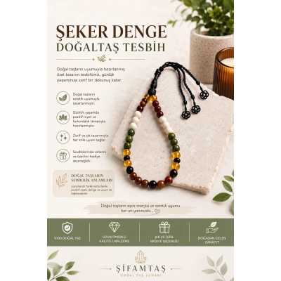 ŞEKER DENGE DOĞAL TAŞ TESBİH