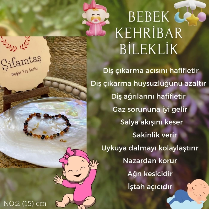 Bebek kehribar bileklik no:2