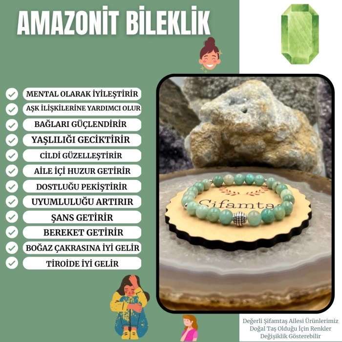 Amazonit Taşı Bileklik