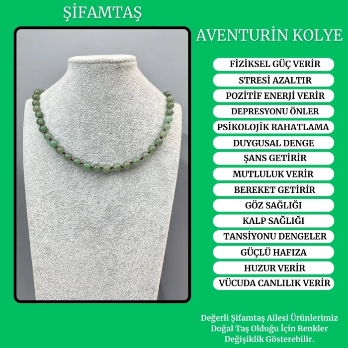 AVENTURİN KOMPLE TAŞ KOLYE