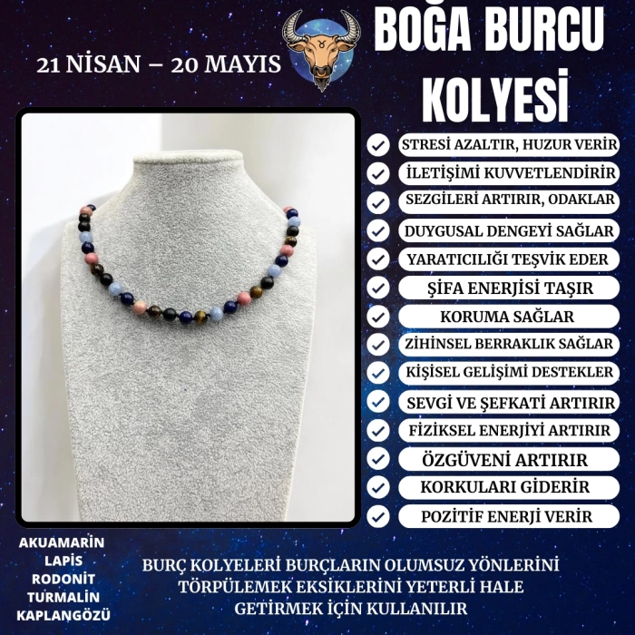 BOĞA BURCU KOLYESİ