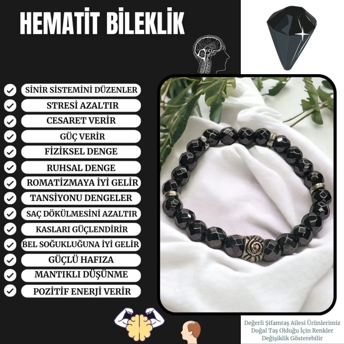 Hematit Taşı Bileklik