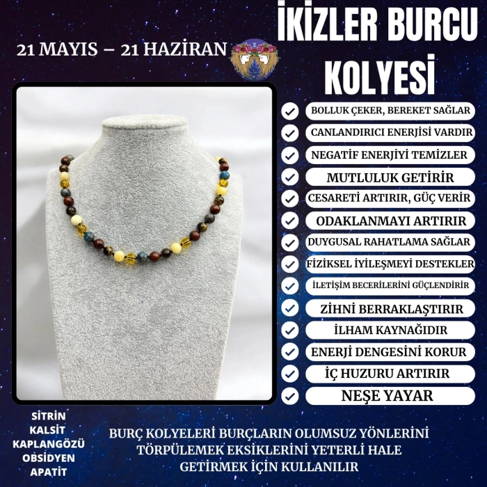 İKİZLER BURCU KOLYESİ