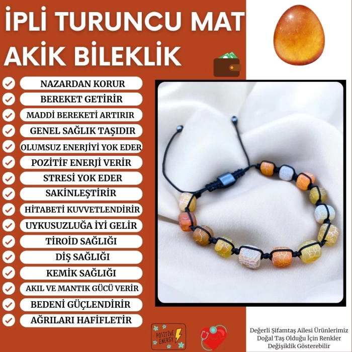 İPLİ TURUNCU MAT DAMARLI AKİK