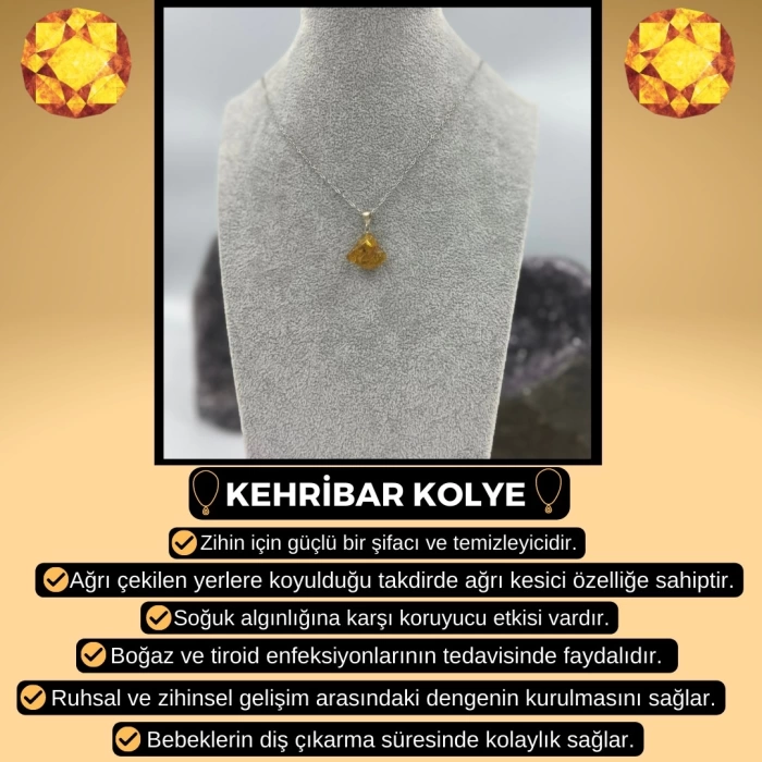 KEHRİBAR KOLYE UCU