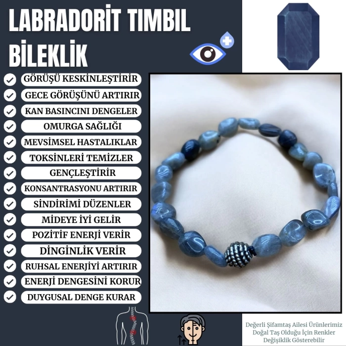 LABRADORİT TAŞI TIMBIL BİLEKLİK