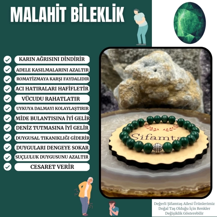 Malahit Taşı Bileklik