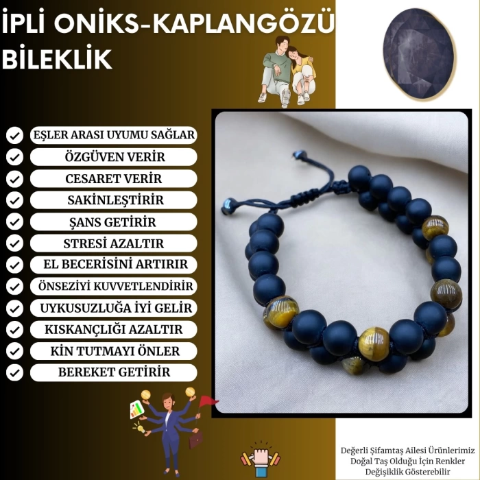 ONİKS & TİBET AKİĞİ İPLİ BİLEKLİK