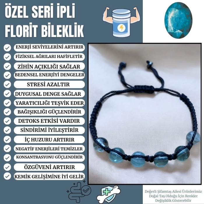 Özel Seri İpli Florit Bileklik