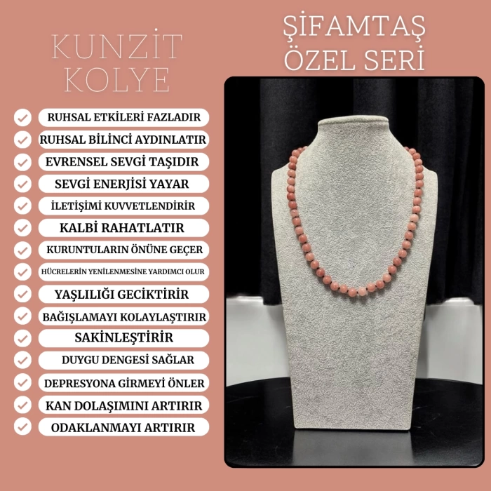 ÖZEL SERİ KUNZİT KOLYE