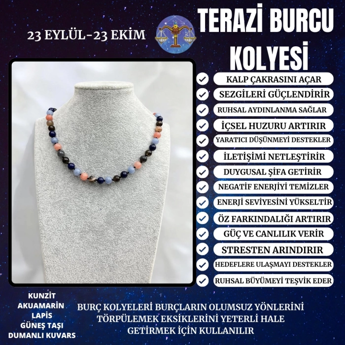 TERAZİ BURCU KOLYESİ