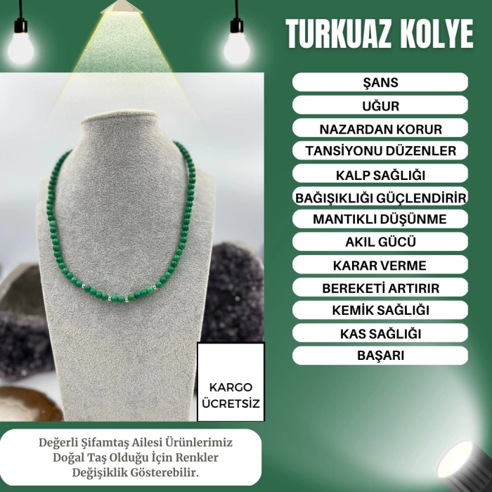 TURKUAZ (FİRUZE) KOMPLE TAŞ KOLYE