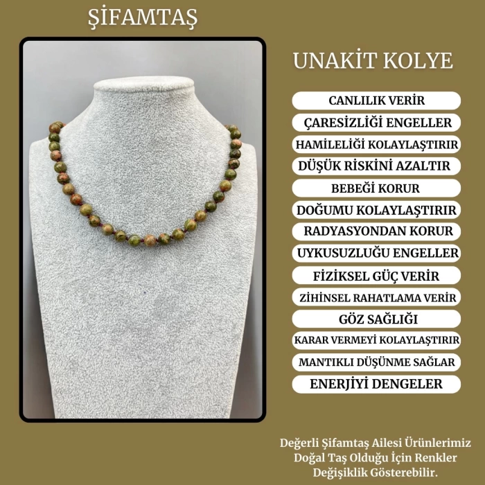 UNAKİT KOMPLE TAŞ KOLYE