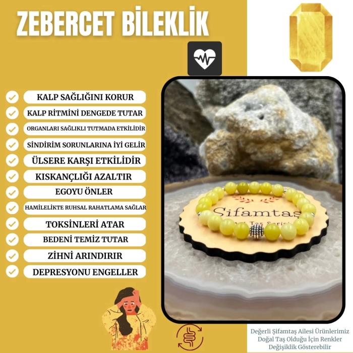 Zebercet Taşı Bileklik